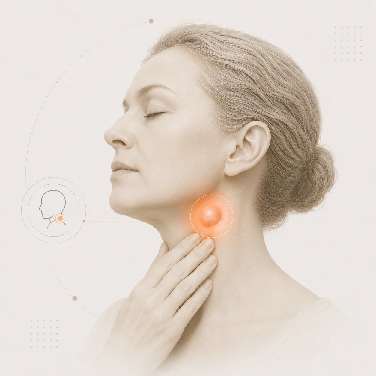 Illustration zu Lymphknotenvergrößerungen am Hals