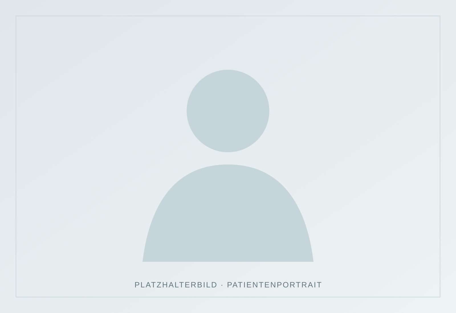 Abstraktes Platzhalterportrait für einen Patientenbericht